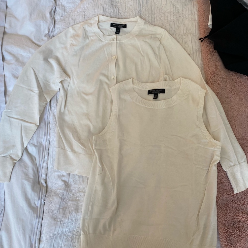 Banana Republic Cardigan and Tank Top Set